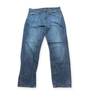 LUCKY BRAND Men’s Blue 221 Original Straight Zip Fly Denim Jeans Size 36 x 32
